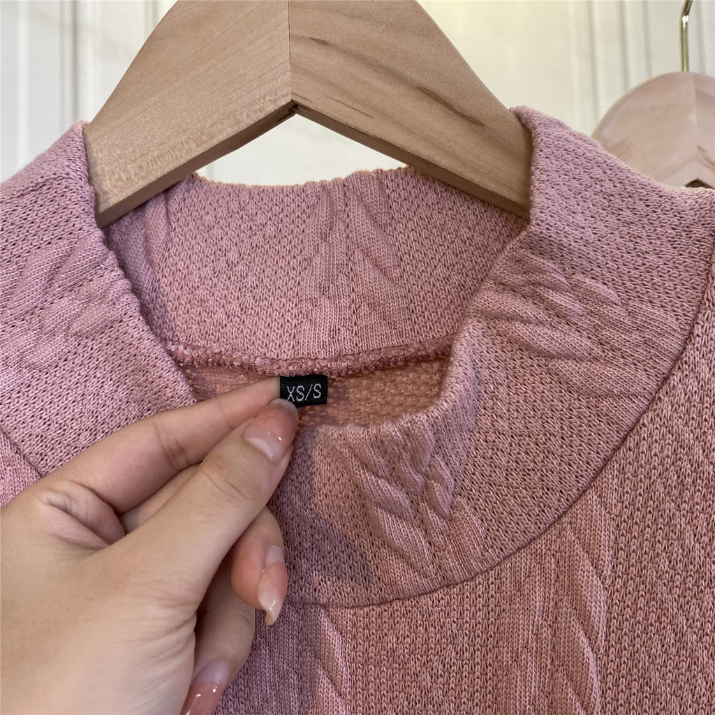 Basic sweater long sleeve plain dress